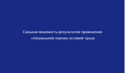 Сводная ведомость результатов проведения специальной оценки условий труда СД 50